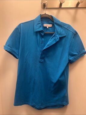 Orlebar Brown Men's Polo in Bright Blue